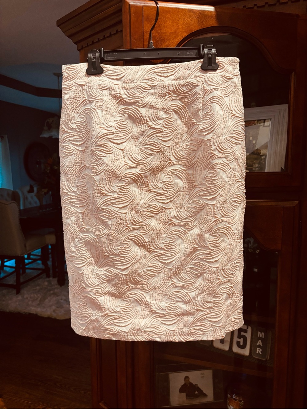Pale Pink Pencil Skirt - Slightly Sparkly